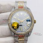 N9 Factory Iced Out Rolex Datejust ii Two Tone Diamonds Swiss Replica Watches 41mm 